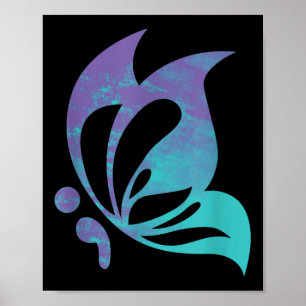 Semicolon Butterfly Mental Suicide Prevention Awar Poster