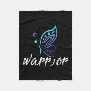 Semicolon Butterfly Shirt - Suicide Prevention Awa Fleece Blanket