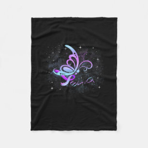 Semicolon Butterfly - Suicide Prevention Awareness Fleece Blanket
