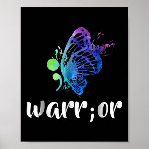 Semicolon Butterfly Suicide Prevention Awareness Poster
