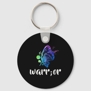 Semicolon Butterfly Suicide Prevention Awareness T Key Ring