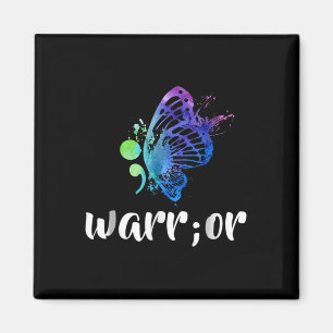 Semicolon Butterfly Suicide Prevention Awareness T Magnet