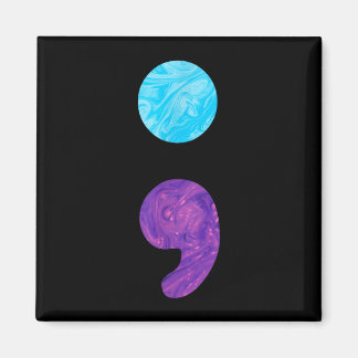Semicolon depression prevention awareness week magnet