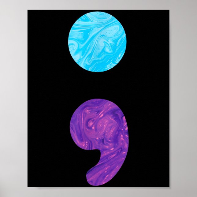 Semicolon depression prevention awareness week  poster (Front)