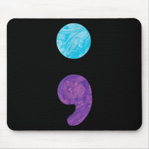 Semicolon Depression Suicide Prevention Awareness  Mouse Pad