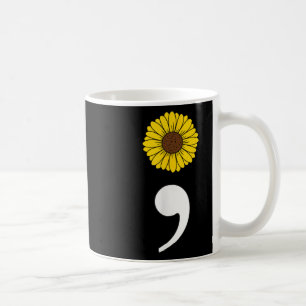 Semicolon Heartbeat Heartrate Suicide Prevention A Coffee Mug