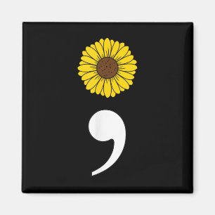 Semicolon Heartbeat Heartrate Suicide Prevention A Magnet