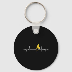 Semicolon Heartbeat Suicide Depression Prevention  Key Ring