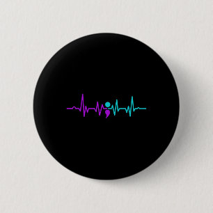 Semicolon Heartbeat Suicide Prevention Awareness 6 Cm Round Badge