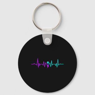 Semicolon Heartbeat Suicide Prevention Awareness  Key Ring