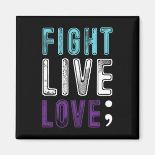 Semicolon Hope Suicide Awareness For A Mental Supp Magnet
