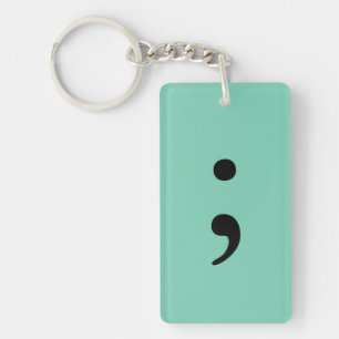 Semicolon Key Ring