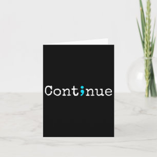 Semicolon Mental Health & Suicide Prevention A Card