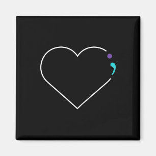 Semicolon Mental Health Awareness Magnet