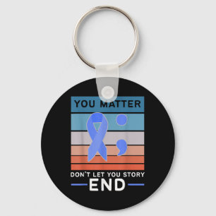Semicolon Mental Health Awareness Month Warrior Re Key Ring