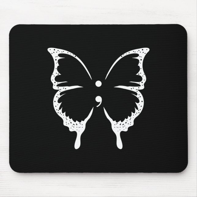 Semicolon Mental Health Awareness  Mouse Pad (Front)