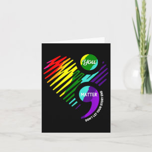 Semicolon Mental Health Awareness Shirt Card