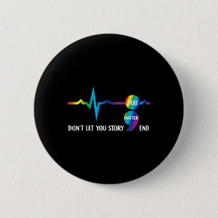 Semicolon Mental Health Awareness Suicide Preventi 6 Cm Round Badge