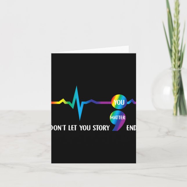 Semicolon Mental Health Awareness Suicide Preventi Card (Front)