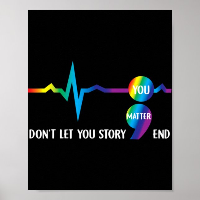 Semicolon Mental Health Awareness Suicide Preventi Poster (Front)