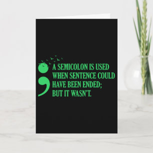 Semicolon Mental Health Awareness Supporter Graphi Card