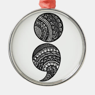 semicolon metal ornament