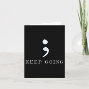 Semicolon Project Mental Health Awareness Card