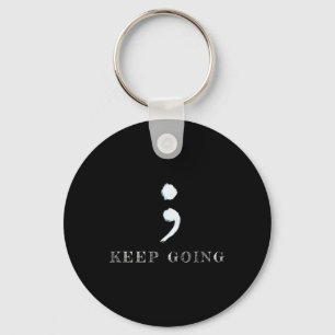 Semicolon Project Mental Health Awareness Key Ring