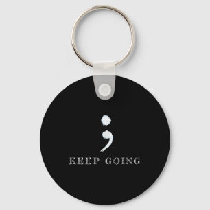 Semicolon Project Mental Health Awareness Key Ring