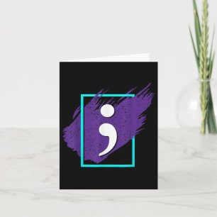 Semicolon Shirt Suicide Awareness Men Shirt Gift Card
