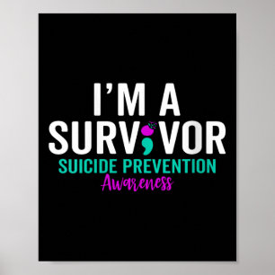 Semicolon Suicide Awareness Mental Health Suicide Poster