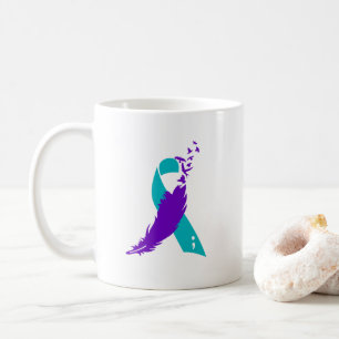 Semicolon Suicide Awareness Ribbon Coffee Cup Mug