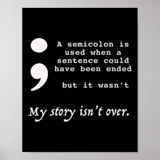 Semicolon Suicide Prevention Awareness Poster