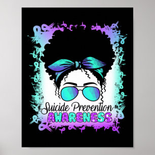 Semicolon Suicide Teal Purple Suicide Prevention A Poster
