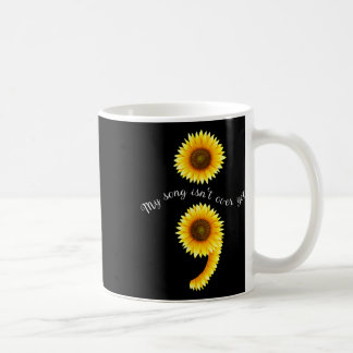Semicolon Sunflowe Spreading Mental Health Awarene Coffee Mug