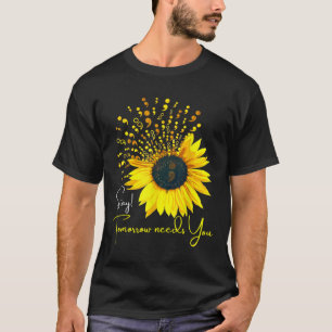 Semicolon Sunflower Suicide Prevention Awareness S T-Shirt