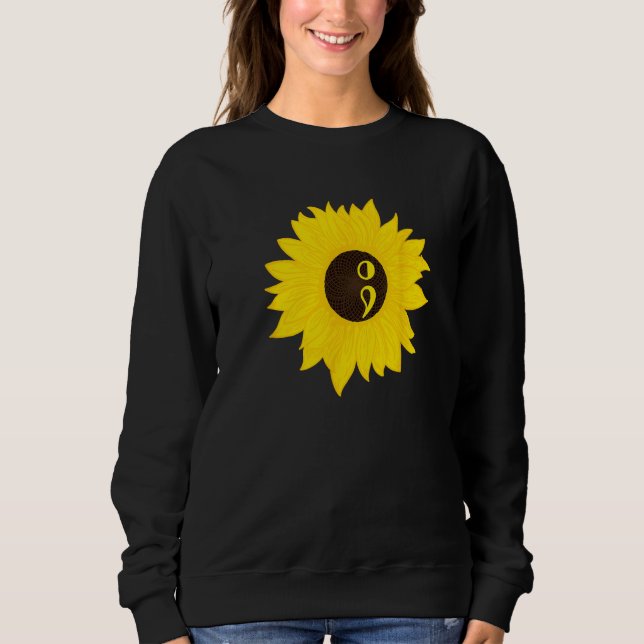 Semicolon Sunflower Sweatshirt (Front)