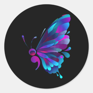 Semicolon Symbol Mental Health Suicide Prevention Classic Round Sticker