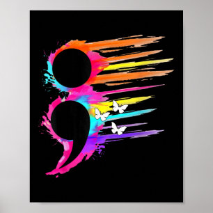 Semicolon Symbol Mental Health Suicide Prevention Poster