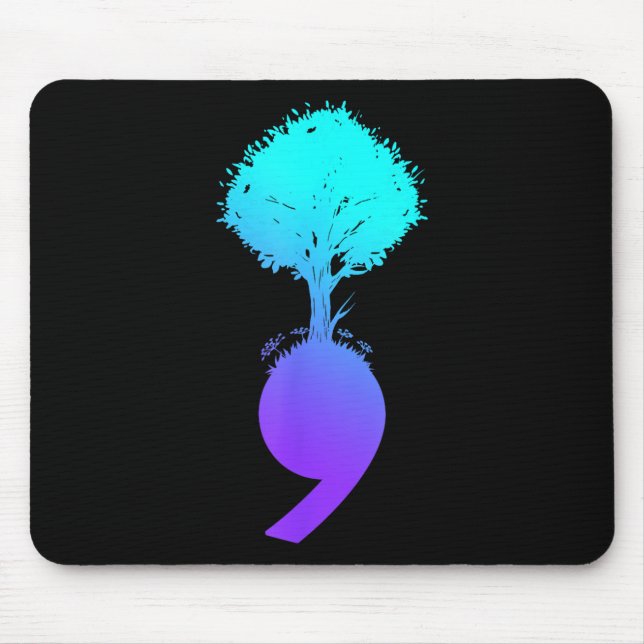 Semicolon Tree Suicide Prevention Awareness  Mouse Pad (Front)
