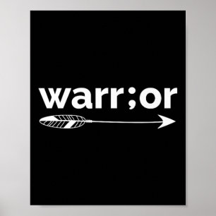 Semicolon Warrior Suicide Prevention Awareness Poster