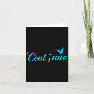 Semicolon Women Continue Suicide Awareness Card