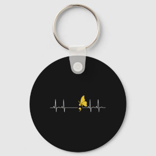 Semikolon Heartbeat Depression Prevention Key Ring