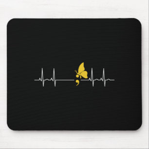 Semikolon Heartbeat Depression Prevention Mouse Pad