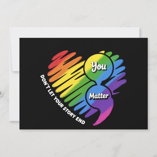 Semikolon LGBTQ Suicide Prevention Mental Health Invitation (Front)