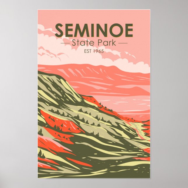 Seminoe State Park Wyoming Vintage  Poster (Front)