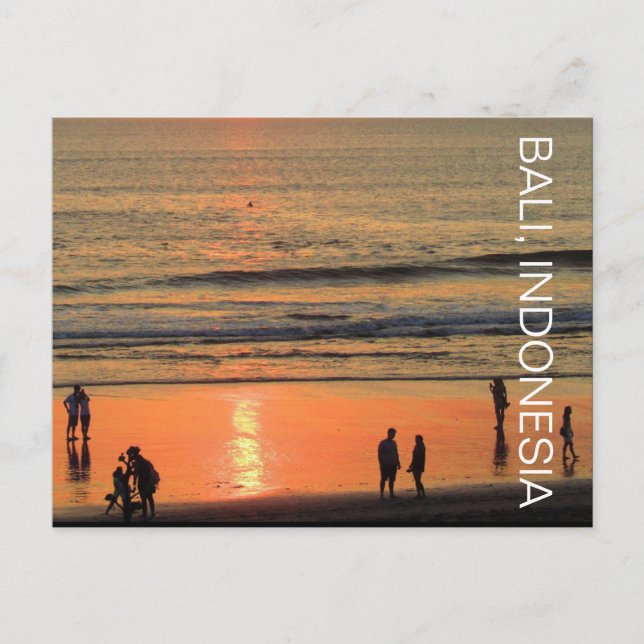 seminyak beach people postcard (Front)