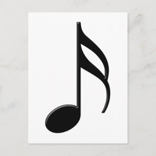 Semiquaver - Sixteenth Note Music Symbol Postcard