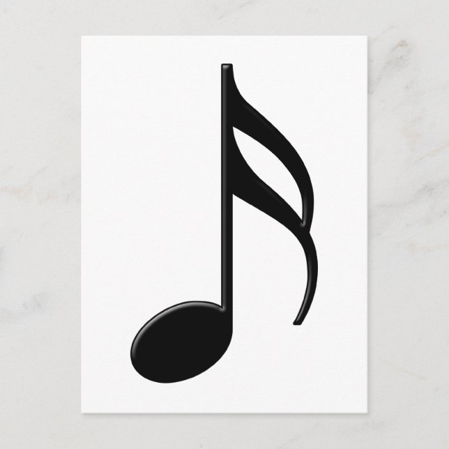 Semiquaver - Sixteenth Note Music Symbol Postcard (Front)