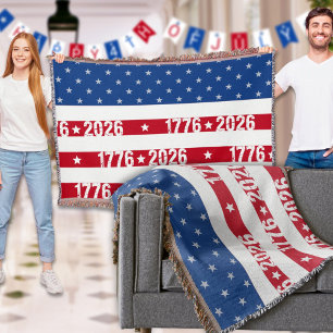 Semiquincentennial 1776 2026 America's Celebration Throw Blanket